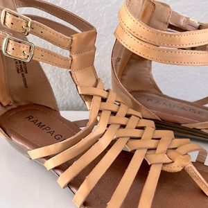 Tan Closed Heel Sandals, Size 8